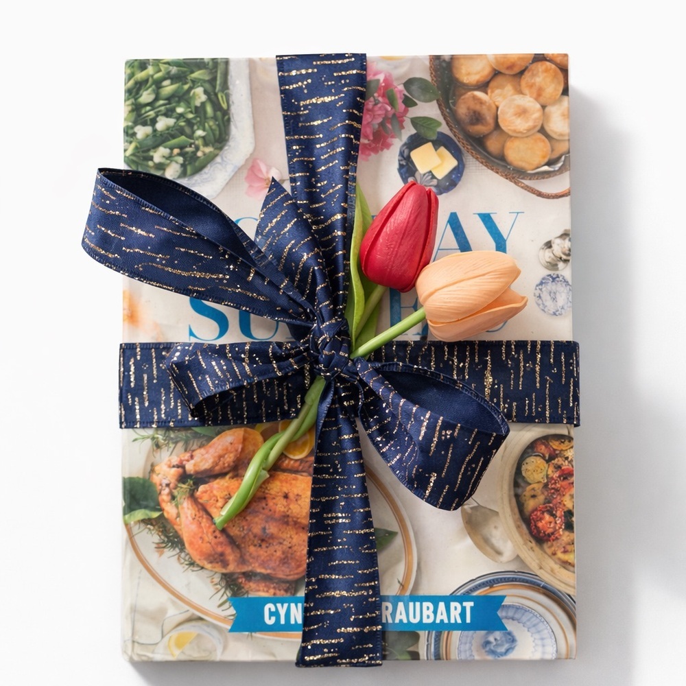 Sunday Suppers by Cynthia Graubart Cookbook Gift Wrapped Hostess Gift Set